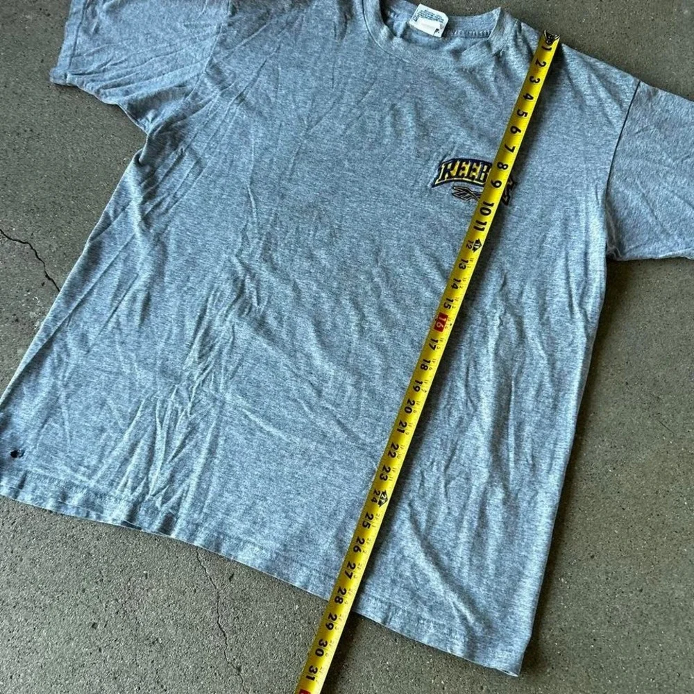 Vintage 90s Reebok grey single stitch tee shirt tshirt - Picture 4 of 6